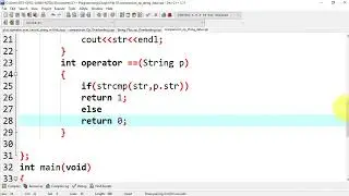 Lecture-25| Comparison Operator Overloading| Binary Operator = = for String Data Comparison| Pashto