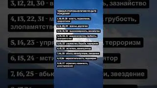 ТЕМНАЯ СТОРОНА МУЖЧИН ПО ДАТЕ РОЖДЕНИЯ