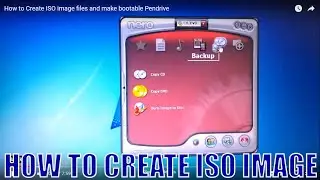 How to Create ISO image files and make bootable Pendrive