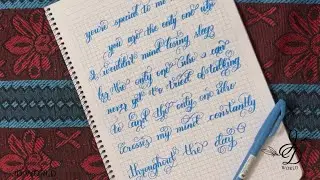 Flourish calligraphy | Writing | Hand lettering tutorial | Calligraphy for beginners #satisfying