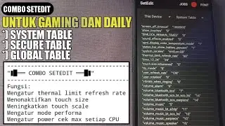 COMBO SETIT GAMING & DAILY !!! STRING THERMAL REFRESH RATE AND TOUCH MAX CPU FOR MAXIMUM GAMING