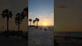 Sunset from Pine Island Beach in Spring Hill Florida
