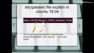 /etc/passwd file explain in linux (ubuntu 18.04 LTS)
