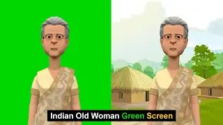 Green Screen Old Village Woman | Indian Village Woman Green Screen | Green BackGround Screen