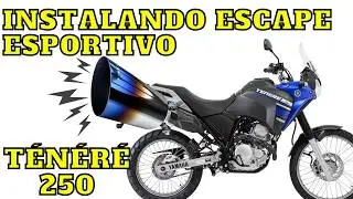 Instalando escape Fortuna trioval na Tenere 250. #tenere250 #fortuna #yamaha