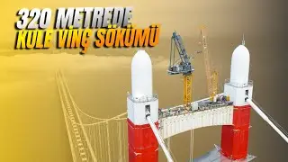 Bulutların içinde çalışmak... Çanakkale'de 320 metrede kule vinç sökümü.
