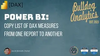 Power BI: Copy Dax Measures List from One Report to Another