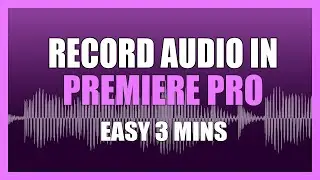 Record Audio for Dubbing in Premiere Pro