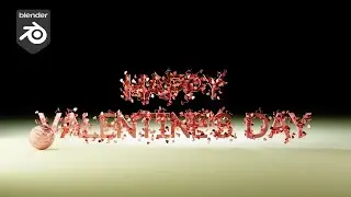 Valentine sample #001 | バレンタイン用素材テンプレート① | Blender 3.0 Geometry nodes