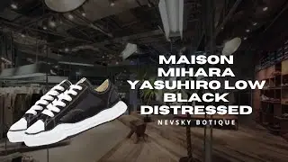 Maison Mihara Yasuhiro Low Black Distressed