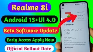 Finaly! Realme 8i UI 4.0 Android 13 Update//Realme 8i Android 13 Update Rollout Date & Features//