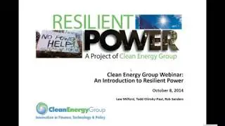 An Introduction to Resilient Power (10.8.2014)