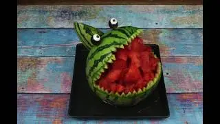 HowTo: aus WASSERMELONE HAI selbst schnitzen! Coole Deko für die Bowle .. oder den Obstsalat!