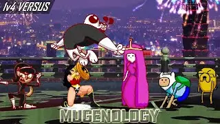 Wonder Woman [Infinite] vs Dudley Puppy, Kitty Katswell, Princess Bubblegum, Finn & Jake - MUGEN