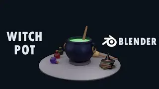 How To make a simple Witch Pot | Blender | Speed Art