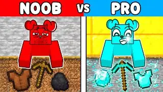 KOPALNIA NOOB 😔😔 vs PRO 🤑🤑 w Minecraft