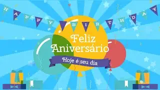 Feliz Aniversário - Fundo Animado Infantil - Escolar
