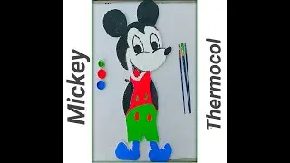 Mickey mouse painting with thermocol sheet2021