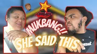 Hardees Mukbang with my HISPANIC mom (Funny)