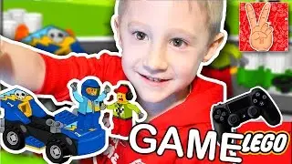 Лего мультик | Игра Лего Джуниор Заправь Гонщика