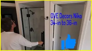Como Instalar Puerta De Vidrio para Ducha Pequeña de un baño ( OVE DECOR  NIKO 34-IN TO 36-IN)