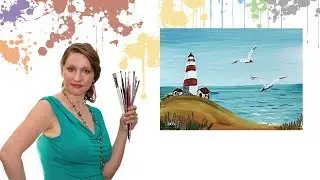 Как нарисовать море и маяк. Правополушарное рисование