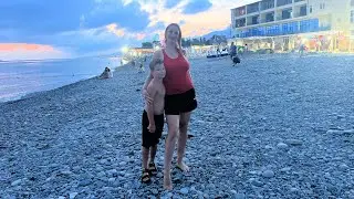 ЛАЗАРЕВСКОЕ СОЧИ - Волшебный Закат на море, пляж Багратион и пляж возле реки Псезуапсе. 26 июня 2023