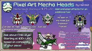 Gundam Pixel Art Animated Commission Sheet II