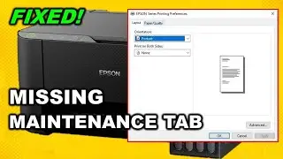 ✅FIX! Epson Printer Maintenance Tab Not Showing