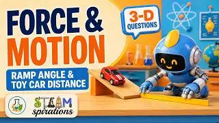 Force & Motion: Ramp Angle and Toy Car Distance | 3-D Questions from Steamspirations