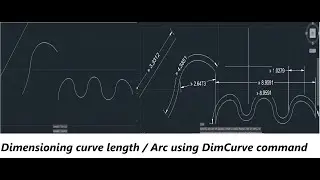 Dimensioning of Curve Line / Arc, using Dimcurve command in AutoCAD, 