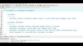 Variables vs Constant Variables | use of const keyword