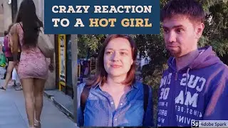 Men's crazy reaction to tight short dress. Provocative clothing  sexperiment.@HelenaboutUkraine