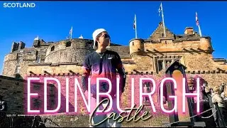 Exploring Edinburgh's famous castle in Scotland 