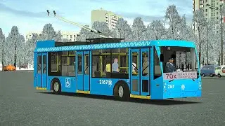 Троллейбус Omsi 2 Северо-Запад Москвы, Маршрут 70к, обратно + информатор