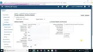 How to Create Supplier in Oracle R12 with Details - Part 4