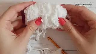Не вижу петли на плюшевой пряже,  что делать