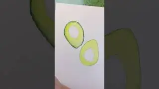 Авакадо акварелью