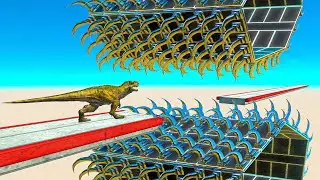 T-Rex vs Giant Saw Trap ► Animal Revolt Battle Simulator
