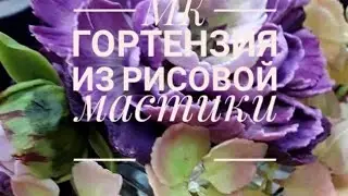МК Гортензия из рисовой мастики. Tutorial ricepaste flowers hydrangea