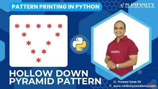 Pattern Printing in Python | Session 17 |  Hollow Down Pyramid Pattern Printing | Prasad Sir