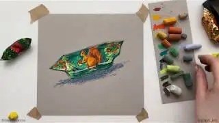 Скетч сухой пастелью Конфетка Рисуем сухой пастелью Видеоурок