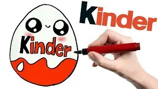 how to draw Kinder Surprise/ Как Нарисовать Киндер Сюрприз