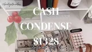 VLOGMAS 4: Cash Condense | $1328 | Dave Ramsey Inspired | Zero Based Budget