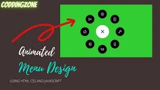 Animated Menu Design Using Html Css and Javascript
