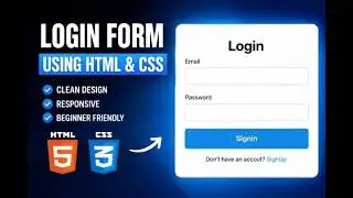 Design a Clean Login Form with HTML & CSS | Frontend Project