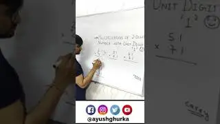 Multiplication of Two digit Number with Unit Digit '1' #Shorts #Youtubeshorts