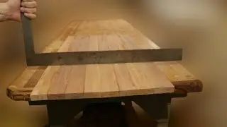 Wide slatted board with the thickness from the beginning, without planing at the end