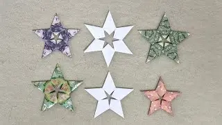 Nonverbal Money Origami Tutorial: Modular Star (Traditional)