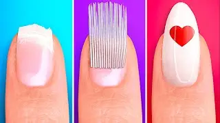 COOL DIY NAIL HACKS || From Short To Long Nails! Easy DIY Beauty Tricks by 123 GO! SERIES
